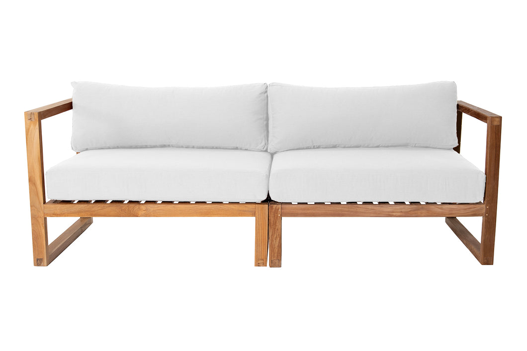 Venice Teak Outdoor Sofa. Sunbrella Cushion