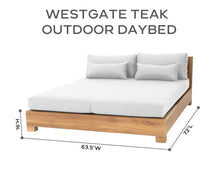 Westgate Teak Outdoor Daybed. Sunbrella Cushion.