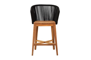 Westlake Rope & Teak Outdoor Bar Stool