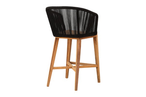 Westlake Rope & Teak Outdoor Bar Stool