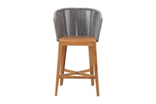 Set of 2 Westlake Rope & Teak Outdoor Bar Stool