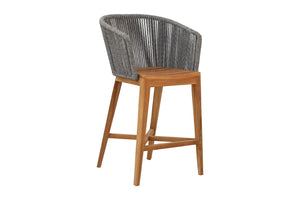 Westlake Rope & Teak Outdoor Bar Stool