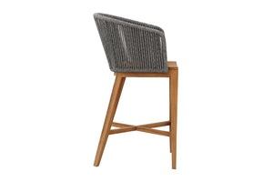 Westlake Rope & Teak Outdoor Bar Stool