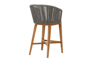 Westlake Rope & Teak Outdoor Bar Stool