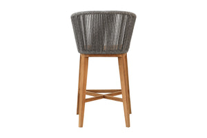 Westlake Rope & Teak Outdoor Bar Stool