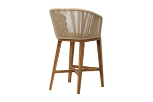 Westlake Rope & Teak Outdoor Bar Stool