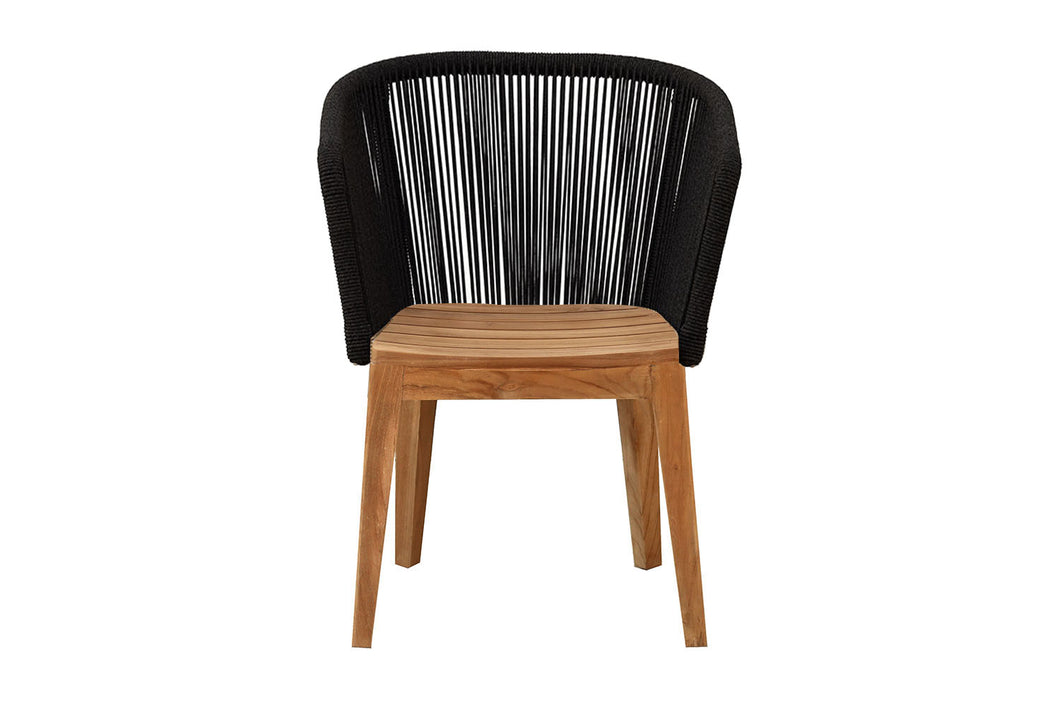 7 pc Westlake Rope & Teak Outdoor Dining Set with 60