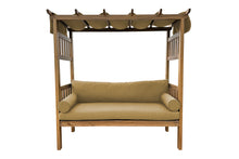 Huntington Teak Arbor Bench. Sunbrella Cushion.