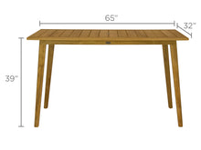 Admiral 32"x65" Rectangular Teak Outdoor Table