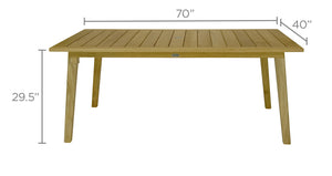Admiral 40"x70" Rectangular Teak Outdoor Table