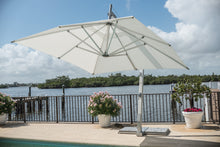 Bambrella 11.5' Round Hurricane Side Wind Aluminum Manual Lift Cantilever Umbrella
