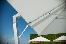 Bambrella Square Hurricane Side Wind Aluminum Manual Lift Cantilever Umbrella