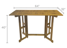 Teak Outdoor Drop Leaf Bar Table