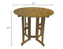 Teak Outdoor Drop Leaf Bar Table
