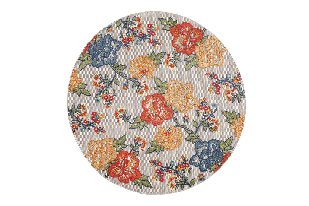 KAS Calla Floral Vine Round Indoor/Outdoor Rug – Willow Creek Designs
