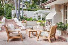 Curated Maison Adrien 4-Piece Teak Outdoor Patio Deep Seating Set with Sunbrella Cushions