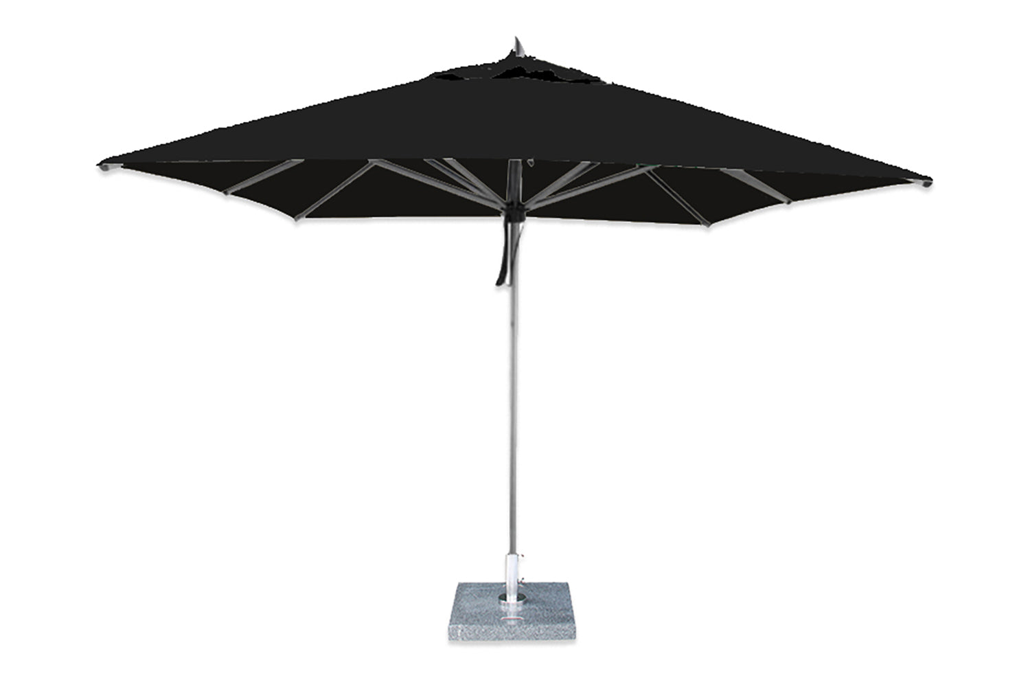 Bambrella 10' Hurricane Market Umbrella Fabric: Black