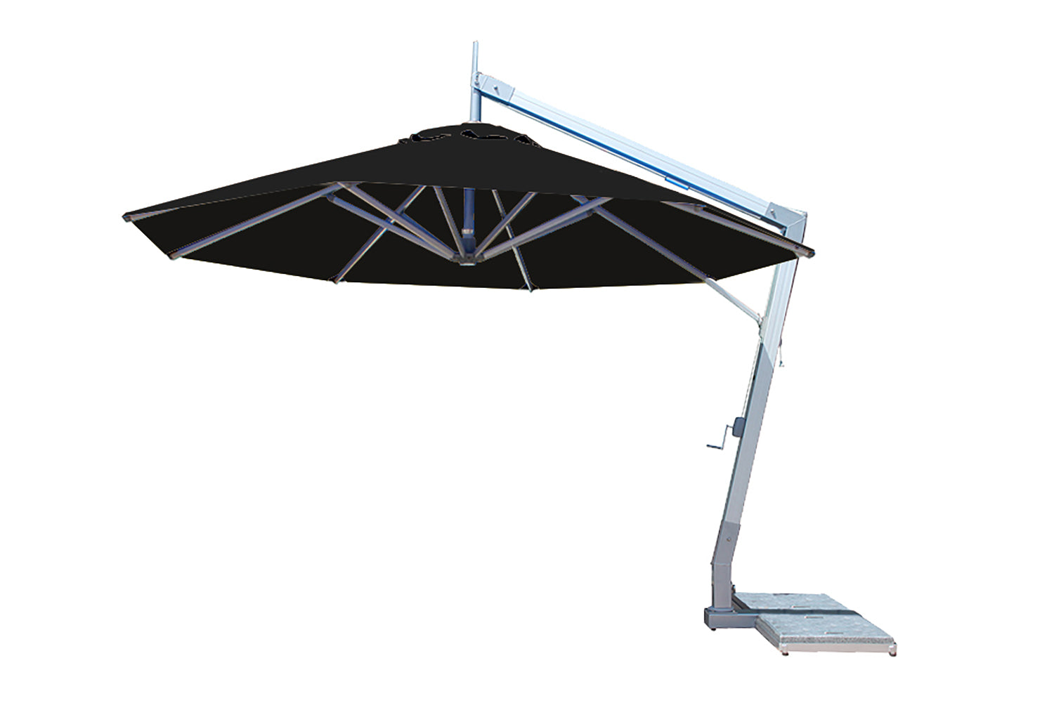 Bambrella 11.5' Round Hurricane Side Wind Aluminum Manual Lift Cantile – Willow Creek Designs