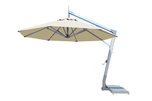 Bambrella 11.5' Round Hurricane Side Wind Aluminum Manual Lift Cantilever Umbrella