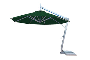 Bambrella 11.5' Round Hurricane Side Wind Aluminum Manual Lift Cantilever Umbrella