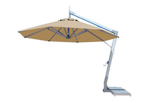 Bambrella 11.5' Round Hurricane Side Wind Aluminum Manual Lift Cantilever Umbrella