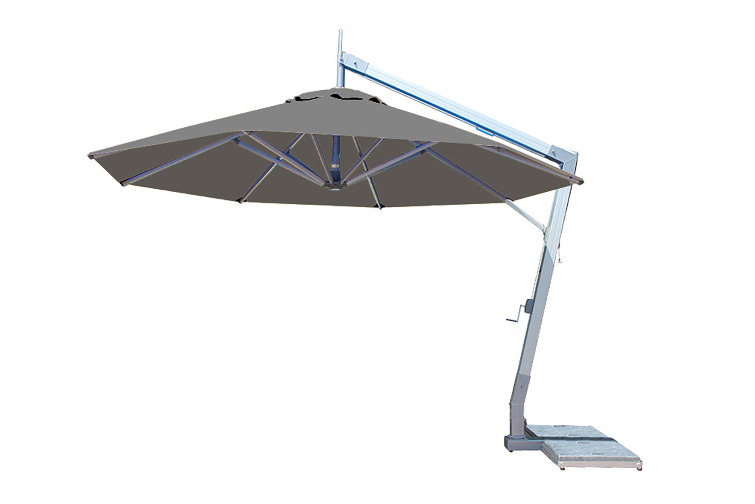 Bambrella 11.5' Round Hurricane Side Wind Aluminum Manual Lift Cantile – Willow Creek Designs