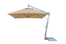Bambrella Square Hurricane Side Wind Aluminum Manual Lift Cantilever Umbrella