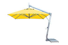 Bambrella Square Hurricane Side Wind Aluminum Manual Lift Cantilever Umbrella