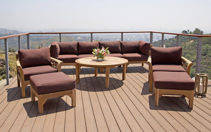10 pc Monterey Teak Seating Group with 48