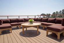 12 pc Monterey Teak Sectional Seating Group with 52" Chat Table. Sunbrella Cushion.