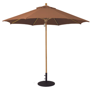 9' Teak Outdoor Market Umbrella