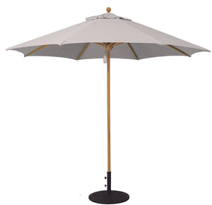 9' Teak Outdoor Market Umbrella