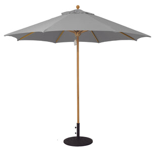 9' Teak Outdoor Market Umbrella