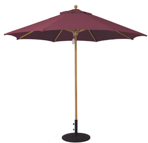 9' Teak Outdoor Market Umbrella