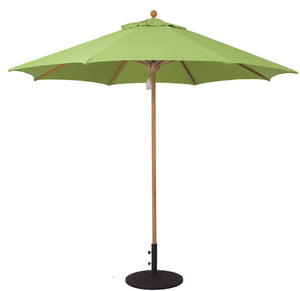 9' Teak Outdoor Market Umbrella
