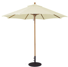 9' Teak Outdoor Market Umbrella