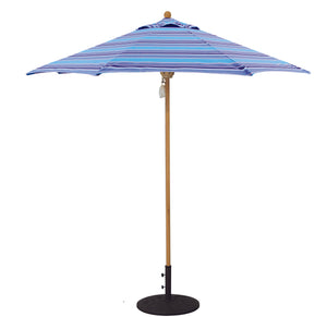 9' Teak Outdoor Market Umbrella
