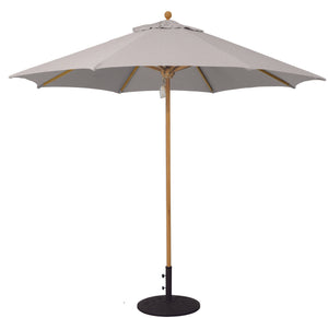 9' Teak Outdoor Market Umbrella