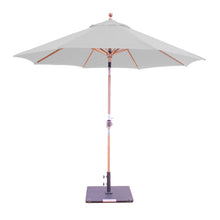 9' Teak Outdoor Market Umbrella with Auto Tilt