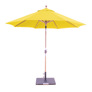 Galtech 537TK 9' Teak Outdoor Market Umbrella with Auto Tilt