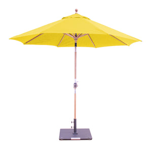 9' Teak Outdoor Market Umbrella with Auto Tilt