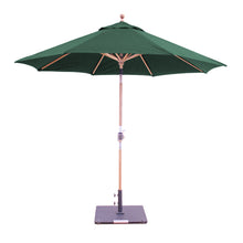 9' Teak Outdoor Market Umbrella with Auto Tilt