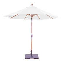 9' Teak Outdoor Market Umbrella with Auto Tilt