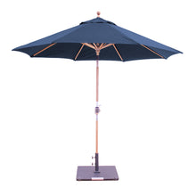 9' Teak Outdoor Market Umbrella with Auto Tilt