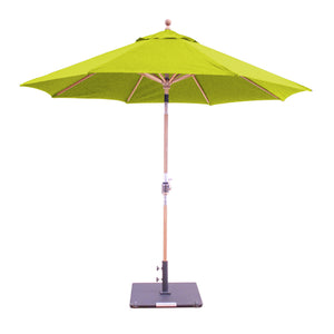 9' Teak Outdoor Market Umbrella with Auto Tilt