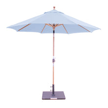 9' Teak Outdoor Market Umbrella with Auto Tilt