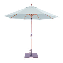9' Teak Outdoor Market Umbrella with Auto Tilt