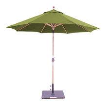 9' Teak Outdoor Market Umbrella with Auto Tilt