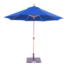 9' Teak Outdoor Market Umbrella with Auto Tilt