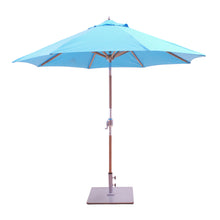 9' Teak Outdoor Market Umbrella with Auto Tilt